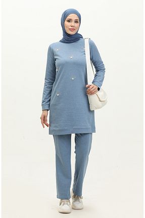 شلوار کرمگن آبی زنانه رگولار sefamerve - کد 836131953