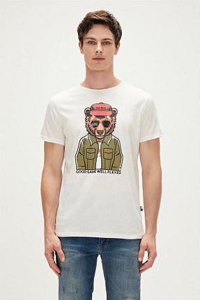 تیشرت سفید مردانه Fitted Bad Bear - کد 635208654
