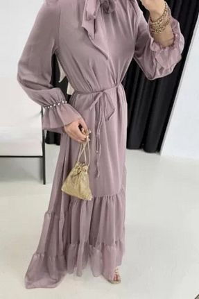 لباس حجاب صورتی بافتنی Melike Tatar - کد 933771766