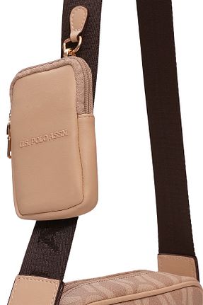 کیف پستچی بژ زنانه چرم مصنوعی U.S. Polo Assn. - کد 933865770