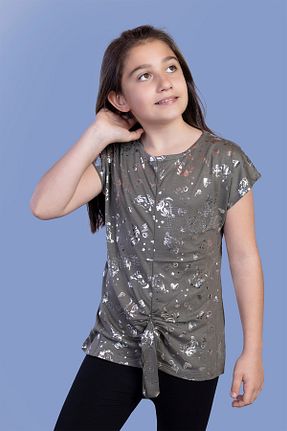 تیشرت خاکی بچه گانه یقه بند دار Toontoy - کد 94152233