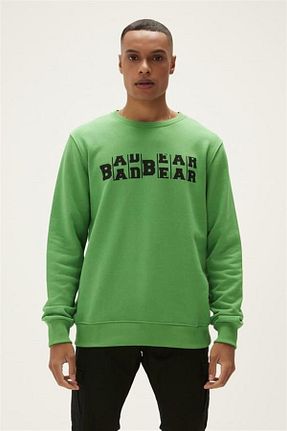 سوئیشرت سبز مردانه ساده Bad Bear - کد 364569881