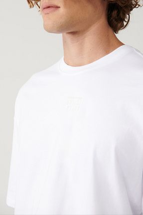 تیشرت سفید مردانه رگولار Avva - کد 818030592