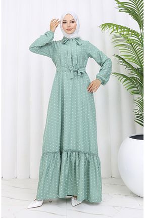 لباس حجاب سبز زنانه Relaxed sefamerve - کد 833376260