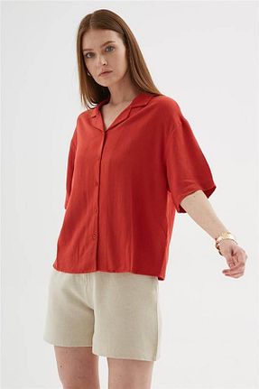 پیراهن نارنجی زنانه یقه هفت Fashion Friends - کد 927958217