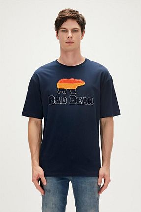 تیشرت اسپرت سرمه ای مردانه رگولار Bad Bear - کد 745930556