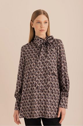 تونیک قهوه ای زنانه بافتنی Aker - کد 933910693