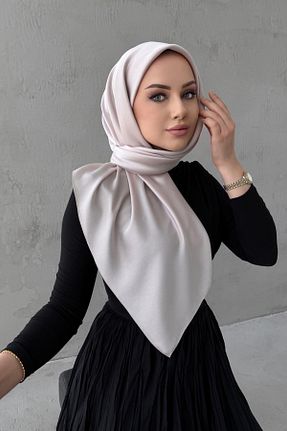 شال طوسی زنانه ابریشم Byedauzunlar - کد 933901300