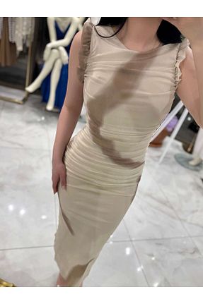 لباس بژ زنانه توری missswans - کد 934665623