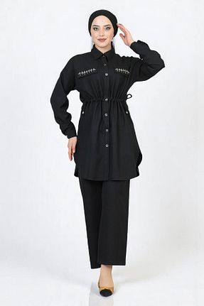 ست بالاتنه و پائین تنه حجاب سفید زنانه رگولار Missvalle - کد 933904188