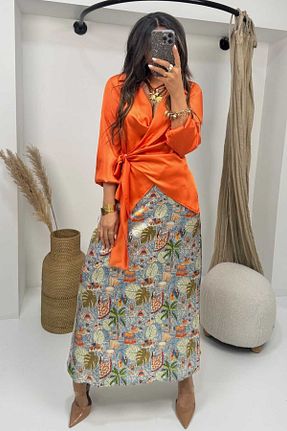 دامن رنگی زنانه ساتن Sohotique By P - کد 933910691