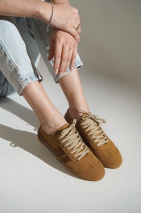 کفش اسنیکر قهوه ای زنانه بند دار Capone Outfitters - کد 933904894