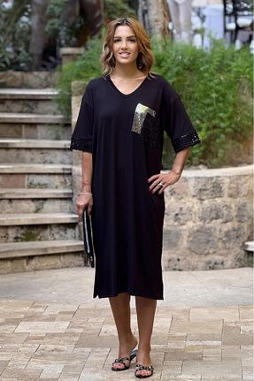 لباس مشکی زنانه بافتنی Nevin Kaya Moda - کد 933951859