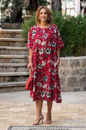 لباس قرمز زنانه بافتنی Nevin Kaya Moda - کد 933952194
