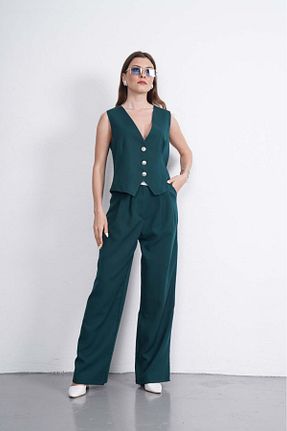 ست بالاتنه و پائین تنه سبز زنانه بافتنی Pearl Life - کد 933925770