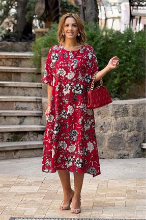 لباس قرمز زنانه بافتنی Nevin Kaya Moda - کد 933952194