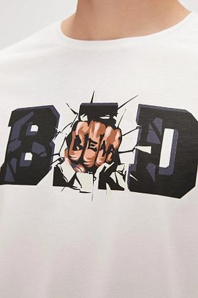 تیشرت سفید مردانه رگولار Bad Bear - کد 829006562