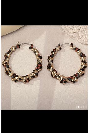 گوشواره جواهر قهوه ای فلزی ISTBIRD ACCESSORIES - کد 933923629