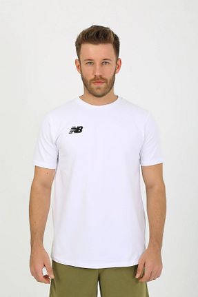 تیشرت اسپرت سفید مردانه Fitted New Balance - کد 860249478