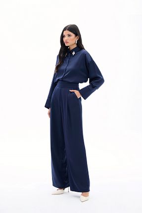 شلوار سرمه ای زنانه ساتن Sateen - کد 854494910