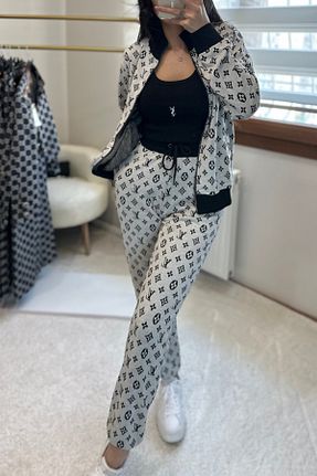 ست بالاتنه و پائین تنه طوسی زنانه بافتنی MoyStore - کد 933980068