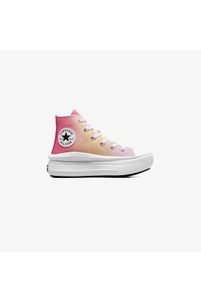 کفش اسنیکر صورتی بچه گانه بند دار Converse - کد 865417287