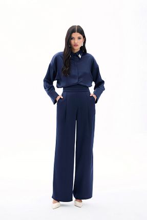شلوار سرمه ای زنانه ساتن Sateen - کد 854494910