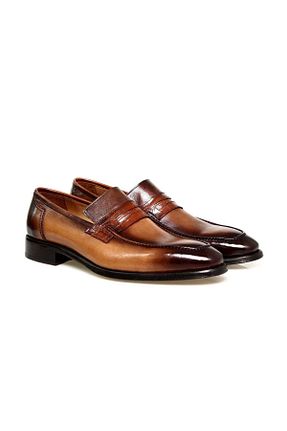 کفش کلاسیک قهوه ای مردانه چرم خالص Butik - کد 933984291