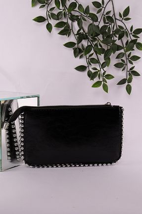کیف پورتفوی و کلاچ مشکی زنانه چرم مصنوعی weem bag - کد 933982780