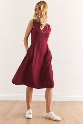 لباس زرشکی زنانه بافتنی Olalook - کد 934008805
