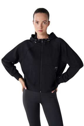 سوئیشرت اسپرت مشکی زنانه Fitted hummel - کد 808705505