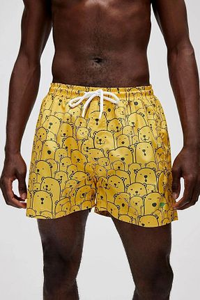 شلوارک و برمودا زرد مردانه رگولار Bad Bear - کد 355345737
