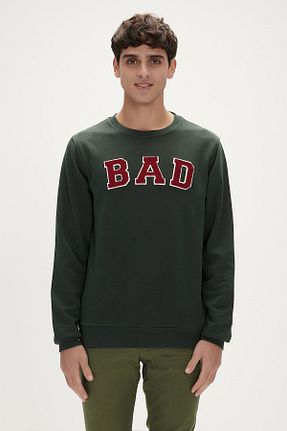 سوئیشرت سبز مردانه چاپی Bad Bear - کد 14254609