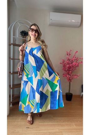 لباس آبی زنانه بافتنی fidoş - کد 932286558