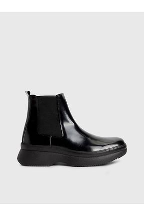 بوت / نیم بوت مشکی مردانه پاشنه تخت Calvin Klein - کد 762923667