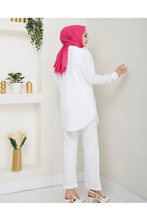 ست بالاتنه و پائین تنه حجاب سفید زنانه مام فیت modasindoma - کد 933997794