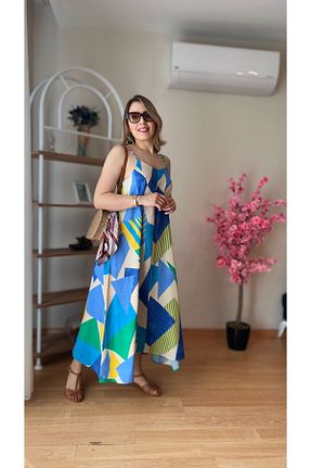 لباس آبی زنانه بافتنی fidoş - کد 932286558