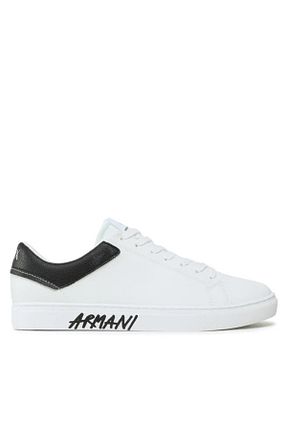کفش اسنیکر سفید مردانه چرم اصل Armani Exchange - کد 713438059