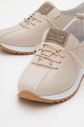 کفش کژوال بژ زنانه چرم مصنوعی ASL SHOES STORE - کد 922601845
