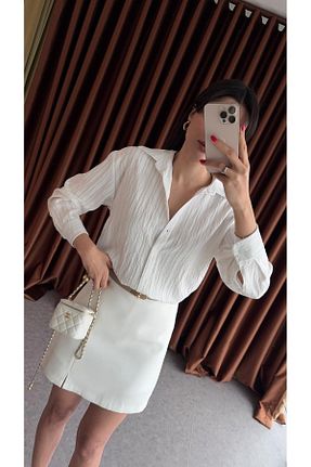 بلوز سفید زنانه ساده bysedaortac - کد 934049850