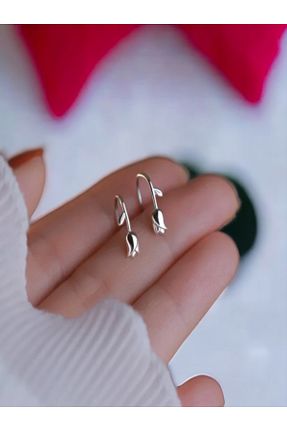 گوشواره جواهر طوسی استیل ضد زنگ FT Tasarım - کد 934070398