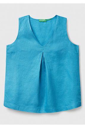 بلوز آبی زنانه ساده United Colors of Benetton - کد 934088641