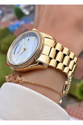 ساعت مچی طلائی زنانه 31-35 میلی متر Ferrucci - کد 881545340