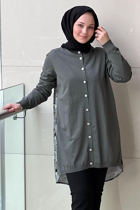تونیک خاکی زنانه بافتنی Nuss - کد 929181781