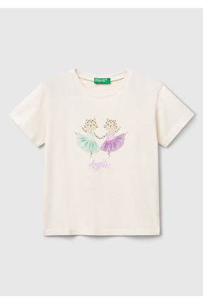 تیشرت نباتی بچه گانه رگولار United Colors of Benetton - کد 934098572