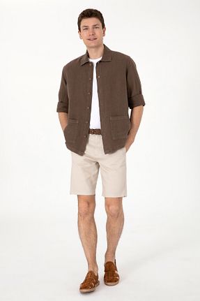 شلوارک و برمودا طوسی مردانه Straight U.S. Polo Assn. - کد 934099621