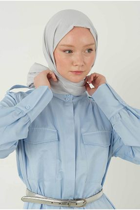 شال طوسی زنانه پلی استر HEQA - کد 935055388