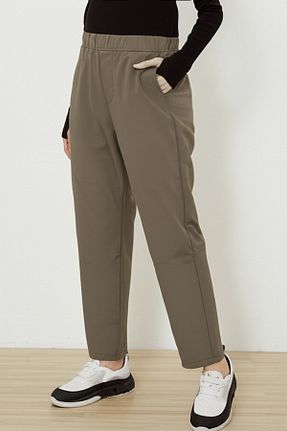 شلوار سایز بزرگ بژ زنانه بافت CEDY DENIM - کد 932714691