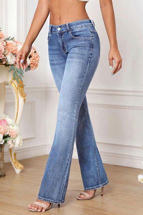 شلوار جین سرمه ای زنانه پاچه اسپانیولی CEDY DENIM - کد 886705800