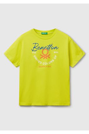 تیشرت زرد بچه گانه رگولار United Colors of Benetton - کد 934097833